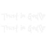 2/4/6/8Pcs Trust in God Rearview Mirror Stickers Strong Stickiness Waterproof Self Adhesive Car Decals Automotive Exterior Decals