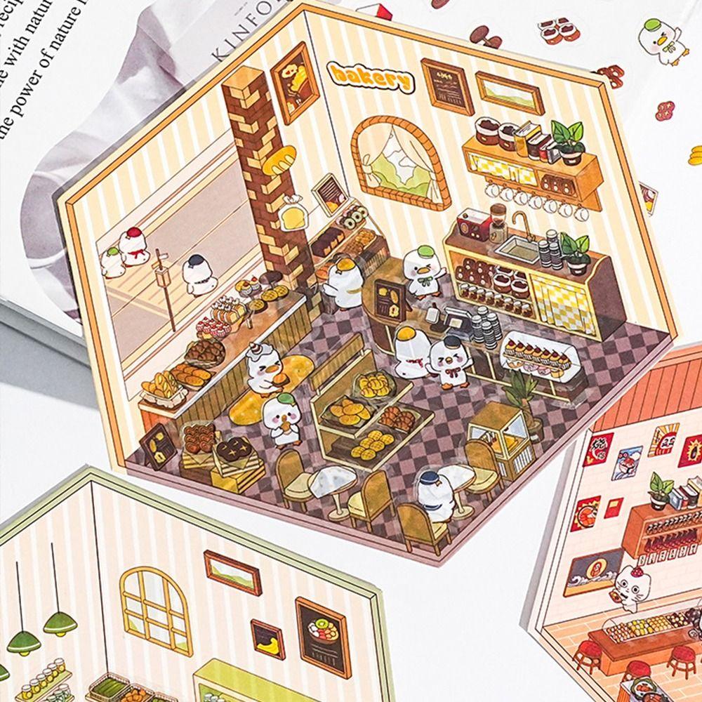 DIY Miniature Scene 3D Stickers Decorative Landscaping Stickers Kawaii Visual Stacking Sticker