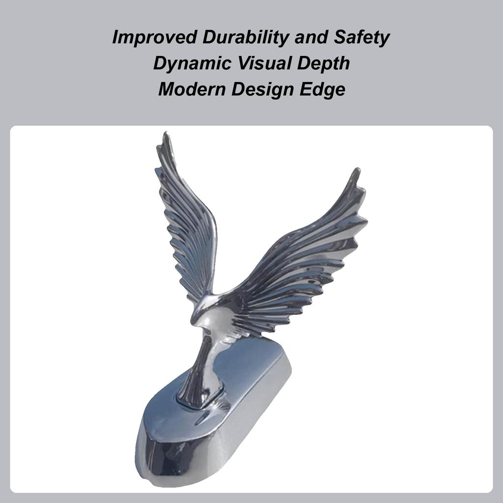 3d Car Sticker Sun Protection Metal Adhesive Car Front Bonnet Eagle Ornament For Sedan RV Commuting Travel Family Outings