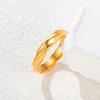 Teamer Spiral Moebius Strip Ring Stainless Steel Gold Color Wide Ring For Women Men Minimalist Simple Fashion Jewelry 2026 New