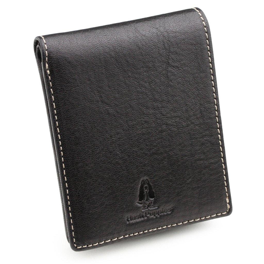 

Italian Leather Cowhide Bifold Wallet Black [Hushpuppy] чорний