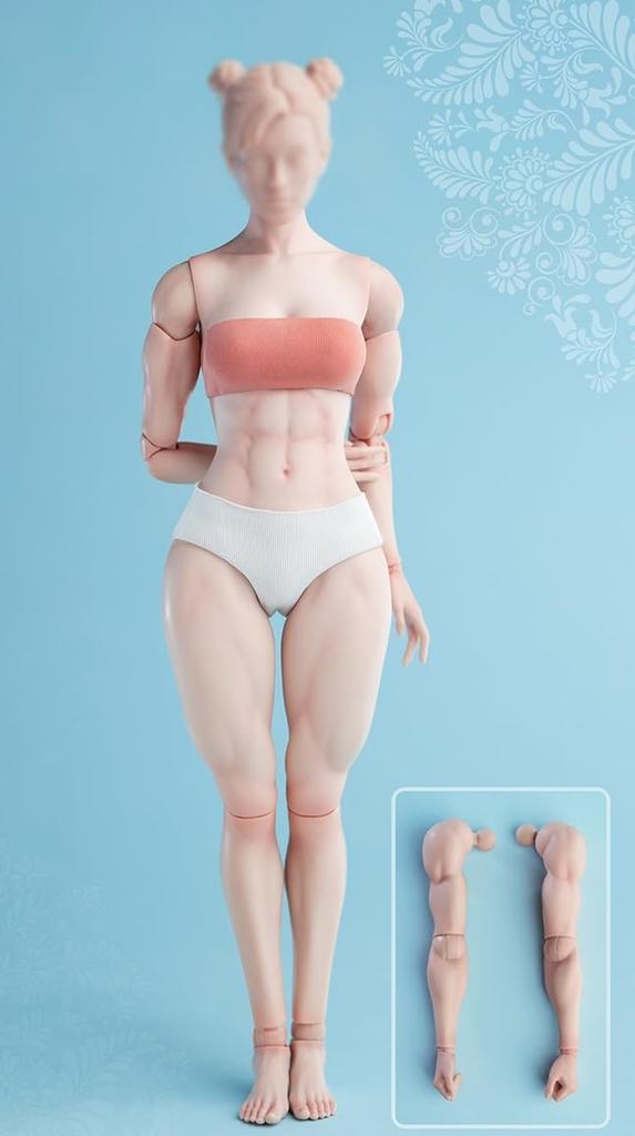 [TOYBARJAPAN] 1/6 Scale Action Figure Worldbox AT206 Muscle Version Pearl White Skin Female Body (Head and Clothes Not Included) (B)