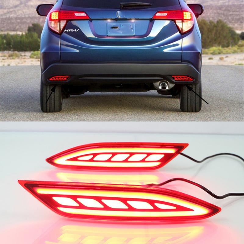 1 Set Led rear Reflector for Honda HR-V HRV Vezel 2014 2015 2016 2017 2018 Brake Lights bumper lamp Turn Signal warning light