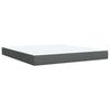 Box Spring Bed with Mattress Dark Gray 180 x 200 cm Fabric