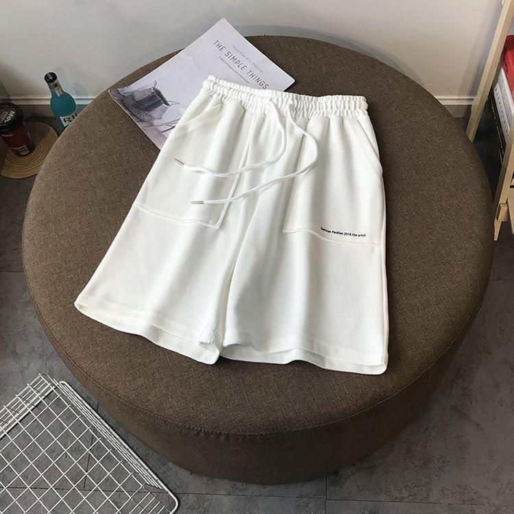 Letter Print Drawstring Shorts High Quality Hip Hop Streetwear Shorts Men and Women Season Short