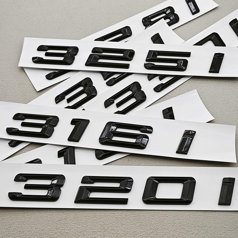 3D ABS Černé Logo Písmen Značka na Kufr 320i 325i 330i Nálepka Znak pro BMW Řady 3 320i 325i 330i 318i Označení Zadní Části