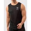 Herren Plus Size Schwarz-Grün Kontraststreifen Ärmelloses T-Shirt - Lockerer Schnitt Sommer Fitnessstudio & Freizeit