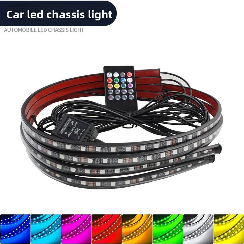 Car Charssis Flexible LED Strip Light LED Underbody Remote /APP Control RGB Neon Lights Ambient Atmosphere Auto Decorative Lamp