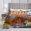 Grizzy Et Les Lemmings Blanket Soft Warm Flannel Throw Blanket Bedding for Bed Living room Picnic Travel Home Sofa