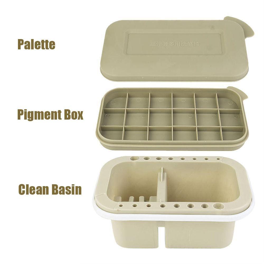 Plastic Paint Brush Washer Gray Paint Brush Bucket Sturdy Paint Brush Basin  Watercolors
