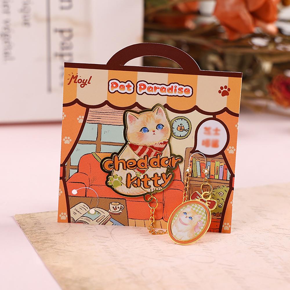 

Cute Cat Metal Pendant Bookmark, High Beauty Exquisite Student Reading Page Clip Cultural and Creative Gift жёлтый