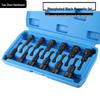 Phosphorized Black High-Magnetic 1/4" Imperial Hex Shank Air Wrench Bit Socket Head.