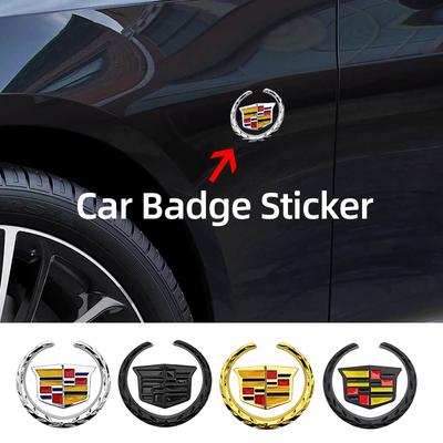 3D Car Logo Side Window Emblem Metal Sticker for Seville XT4 CT4 CT5 SLR CTS DTS ATS Escalade Exterior Accessories