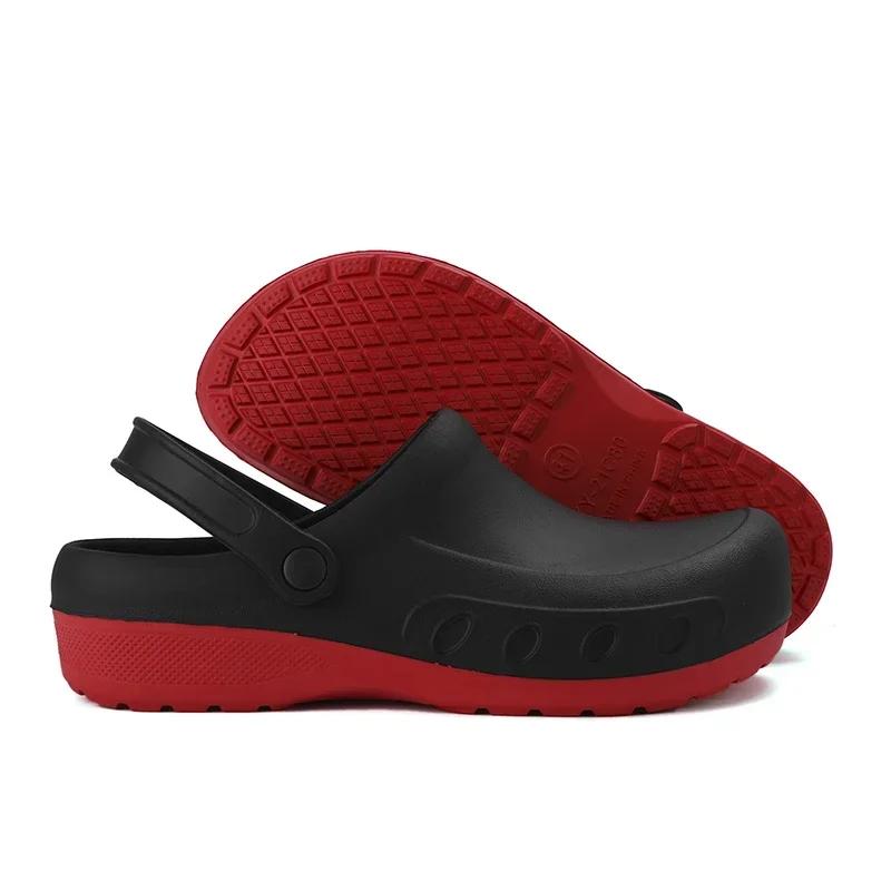 Zoccoli da Chef da Uomo Scarpe da Cucina da Uomo Scarpe Iniettate in EVA Suola Antiscivolo Zoccoli Comodi da Giardino Sandalo Impermeabile