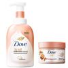 Dove White Peach Shower Mousse & Coconut Body Scrub Set