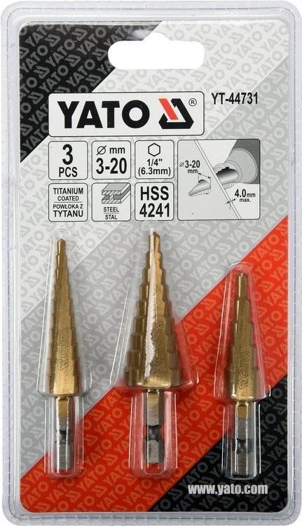 YATO STEP DRILL SET 3 PCS YT-44731