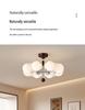 French Luxury Glass Chandelier - Modern Minimalist Lighting for Bedroom or Study