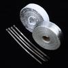 Nastro Termico per Silenziatore di Motocicletta Fascia di Scarico Heat Wrap Scudo Termico Isolamento Con Fascette in Acciaio Inossidabile 5M Foglio di Alluminio