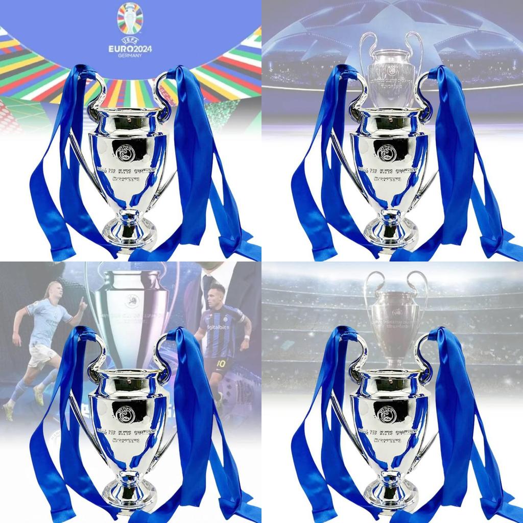 Modèle de Trophée de Football en Résine Élégant Style Européen Récompense de Football Argent Cadeau