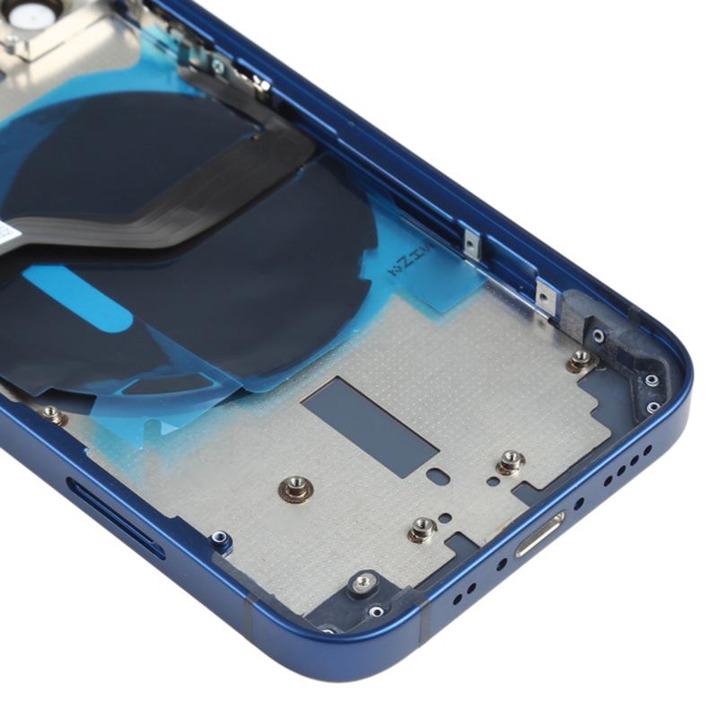 For iPhone 12 Mini Back Housing Cover Repair Kit (with Side Keys+Card Tray+Power+Volume Flex Cable+Wireless Charging Module)