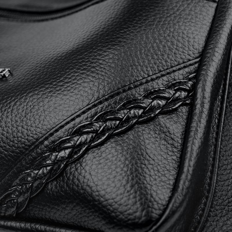 Middle-Aged Bag Women's Soft Leather Shoulder Bag Large Capacity Mother Bag Crossbody Handbag