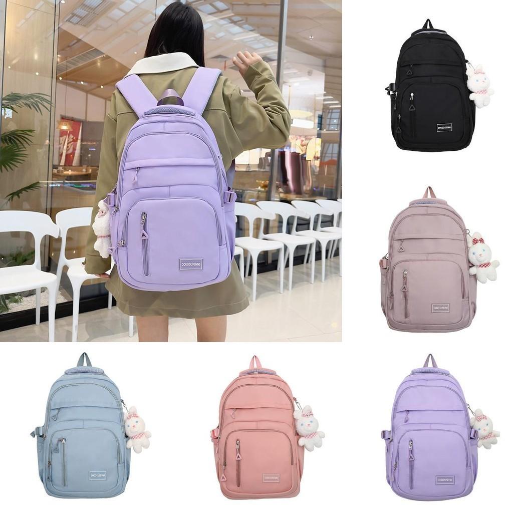 Large Capacity Lightweight Nylon Backpack For Girls High School College Students Ins School Bag