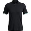 Casual Breathable Comfortable Striped Short Sleeve Polo Shirt Men Tops Black 1388709-001