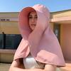 Women's Oversized Sun Brim Hat - Breathable Lightweight Wide Brim Face Neck Ear Protection, for Hiking Travel Beach City Walks