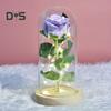 Artificial Rose Flowers Eternal Rose with LED Light Realistic Looking Battery Powered Simulation Rose Flower Holiday Gifts