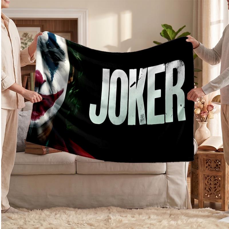 Joker Printed Flannel Blanket, Skin Friendly Warm Throw for Indoor Couch Bed Daily Use