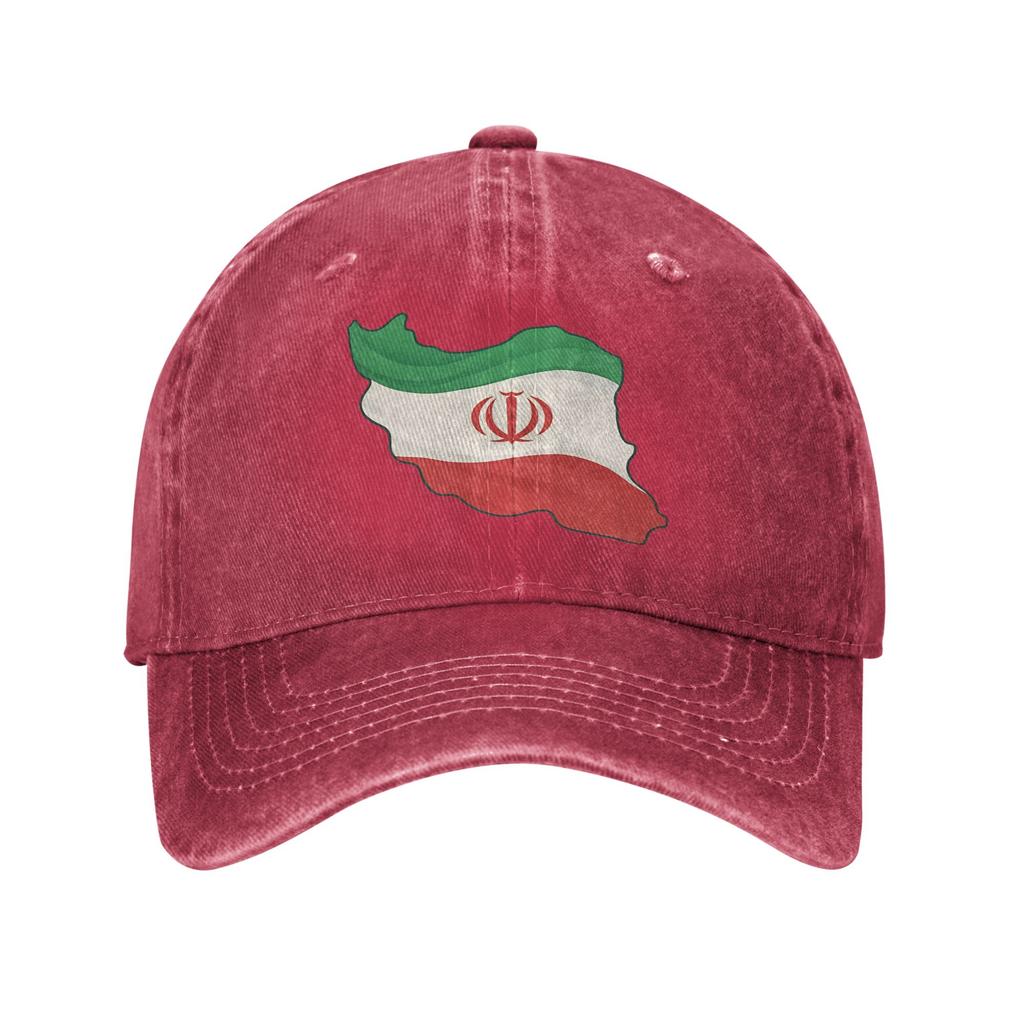 Summer Iranian Identity  Flag Wrapped Map Baseball Cap Sun  Wholesale Washed Trucker Hat Female Male Street Style Baseball Caps