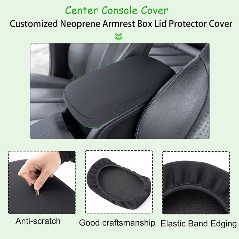 Car Center Consoles Lid Armrest Seat Box Cover Protectors for 2015-2022 Center Consoles Storage Box