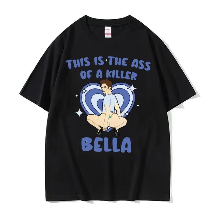 Maglietta Divertente Meme Hot Twilight Eggward Parodia di Edward Cullen Maglietta Humor Unisex Donna Casual Maglietta a Maniche Corte 100% Cotone Top