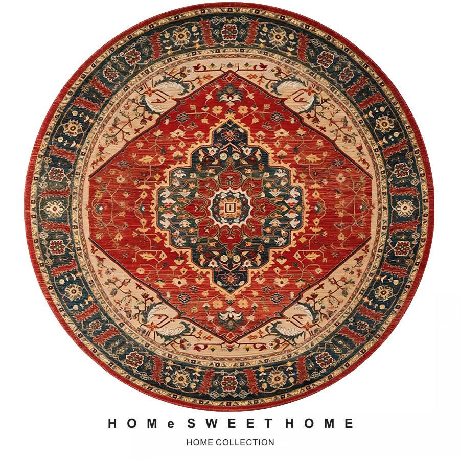 Persian Ethnic Style Round Living Room Carpet Water Absorption NonSlip Cold Blanket DirtResistant And Easy To Take Care Of Carpet Crystal Velvet
