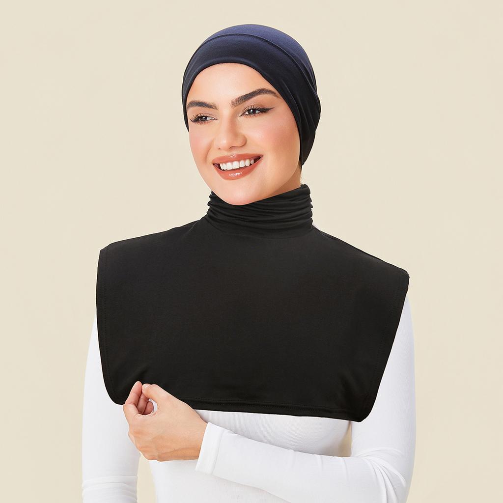 Perfect Match Soft Elastic Modal Detachable Collar Square False Collars Solid Color Turtleneck High Inner Neck Cover For Women Scarf