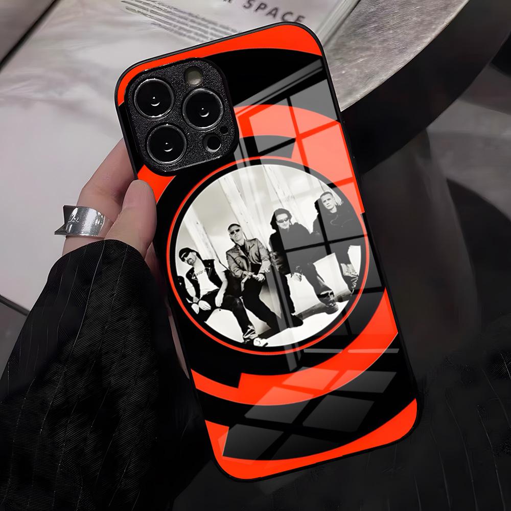 U2 Band Phone Case For IPhone 17 Pro Max 16 15 14 Pro Max 13 11 X Xs Xr 8 7Plus Glass Cover