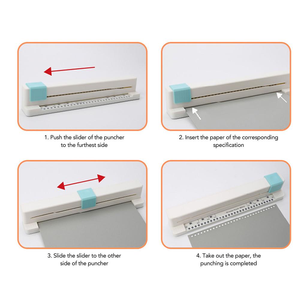 30 Löcher Stanzer Tragbarer Handdrücker Lochstanzer für A4 B5 A5 B6 A6 B7 A7 Papier Binder Planer Notizbücher