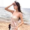 Sexy High Waisted Bikini Set Two Piece Swimsuit Halter Neck Push Up Tummy Control Women Boho Holiday Print