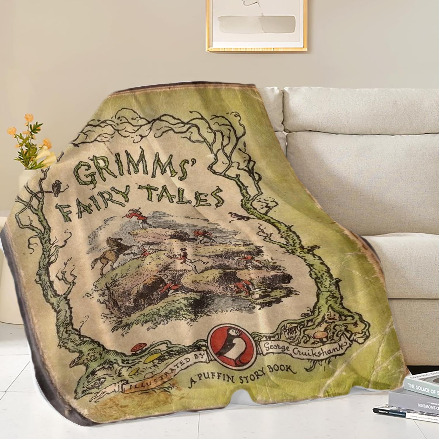 

Grimm s Children s Storybooks Print soft Thin Blanket Decoration for sofas bedrooms air-conditioned Gifts for kids and friends 75x90cm