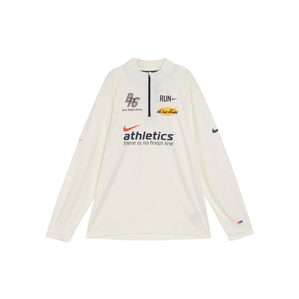 Nike Element Dri-Fit Logo Print Comfortable Casual Sports Long Sleeve T-Shirt Men Tops Off-White HF4560-133