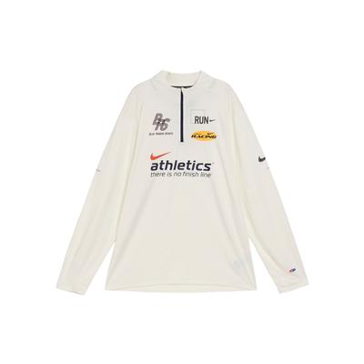 Nike Elemento Dri-Fit Estampa de Logo Confortável Casual Esportes Manga Longa Camiseta Masculina Tops Off-White HF4560-133