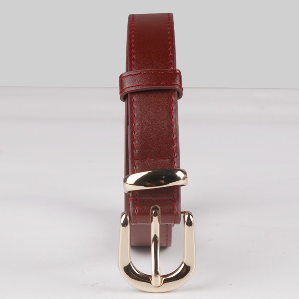 Fashion Pin Buckle Waistband Women Thin Waist Strap Versatile Leather Belt