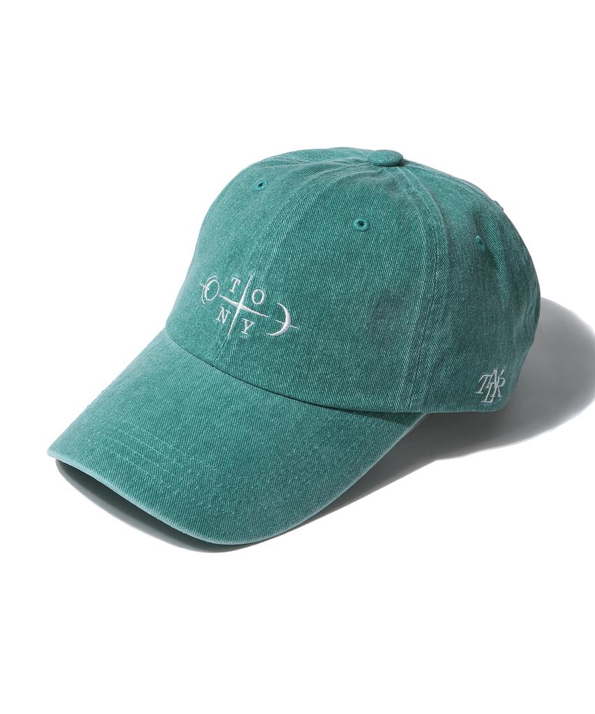 Tonilolenseu Tony Symbol Embroidered Pigment Ball Cap Vintage Green