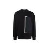 FW21 Front Small Pocket Round Neck Pullover Sweatshirt Men Sweatshirt Black 6K1M87-1JHSZ-0999