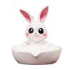 Creative Ceramic Rabbit Soap Dish - No Water Accumulation for Hotel Bathroom or Washbasin