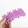 50pcs/bag Purple Fluffy Clamps Rollers Pink DIY Curler Reusable Perm Hair Clip  Professional