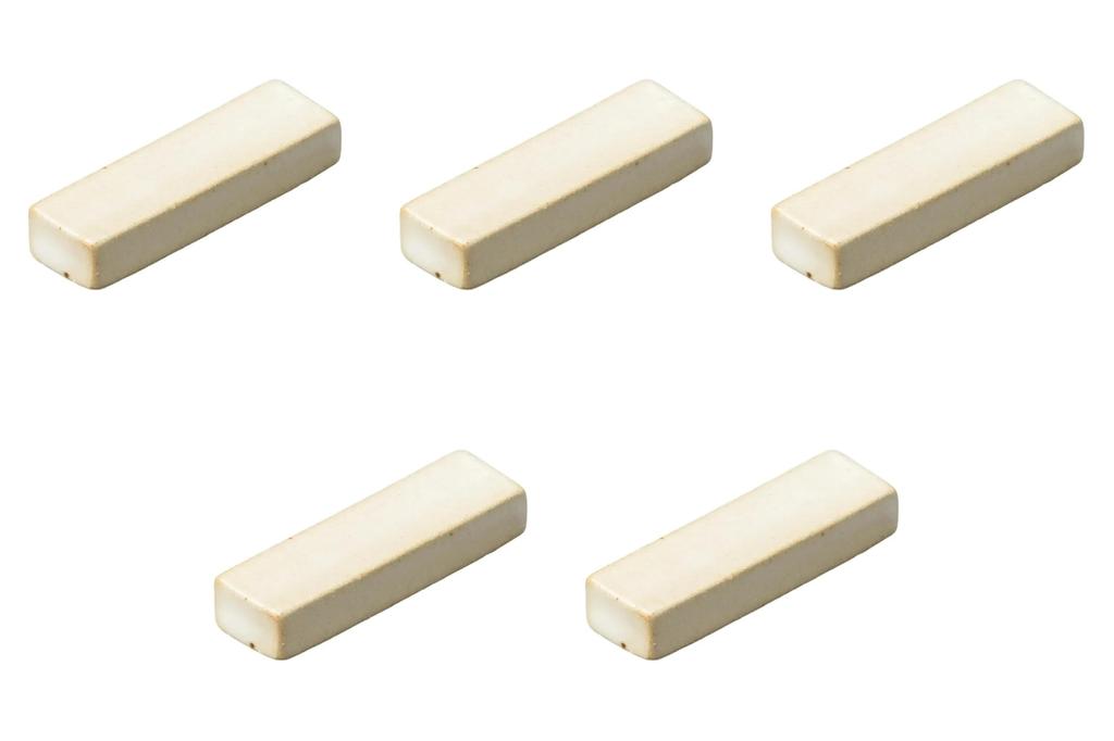 Set of 5 White Matte Rectangular Chopstick Small x Chopstick Rests by Setomonohonpo Rests, [5 1.4cm]