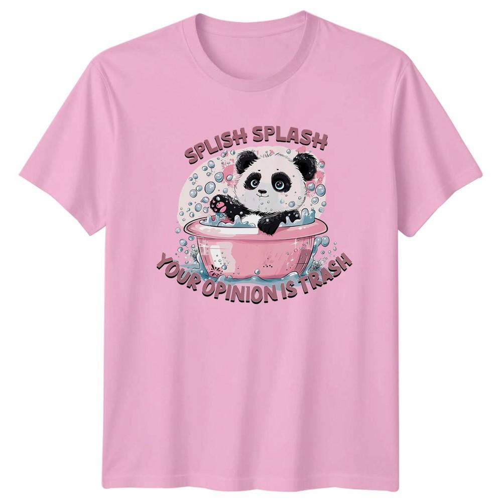 Splish Splash Your Opinion Is TShirt Sarcastic Panda Birthday Gift