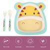 Bamboo Fiber Children'S Tableware Kids Plates Toddler Cutlery