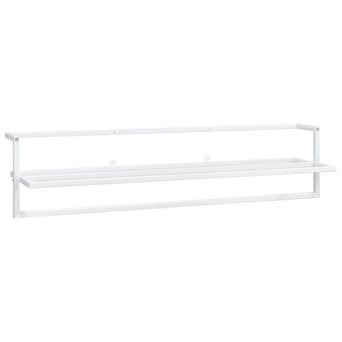 VidaXL Porte-serviettes Blanc 95x25x22 cm Fer 343093